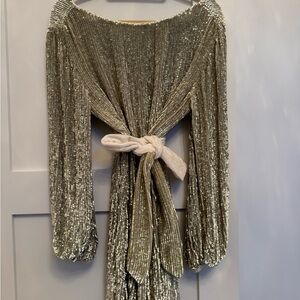 Retrofete light gold  Sequin Mini Dress - almost like a champagne color